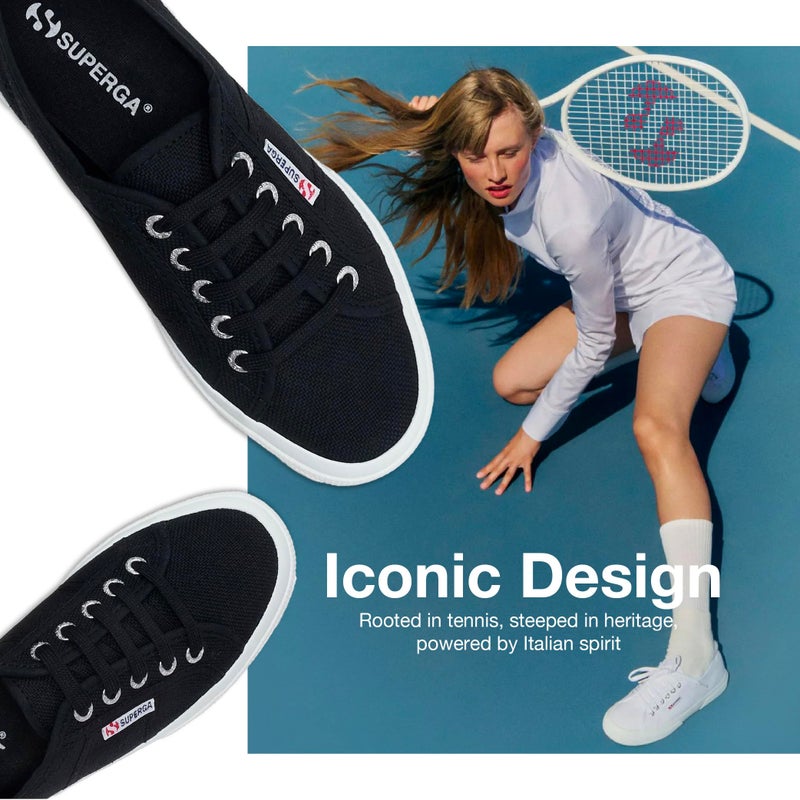 Superga 2750 COTU Classic Sneaker Black/Full White EU 38 (US Men's 6, Women's 7.5) Medium - Image 3